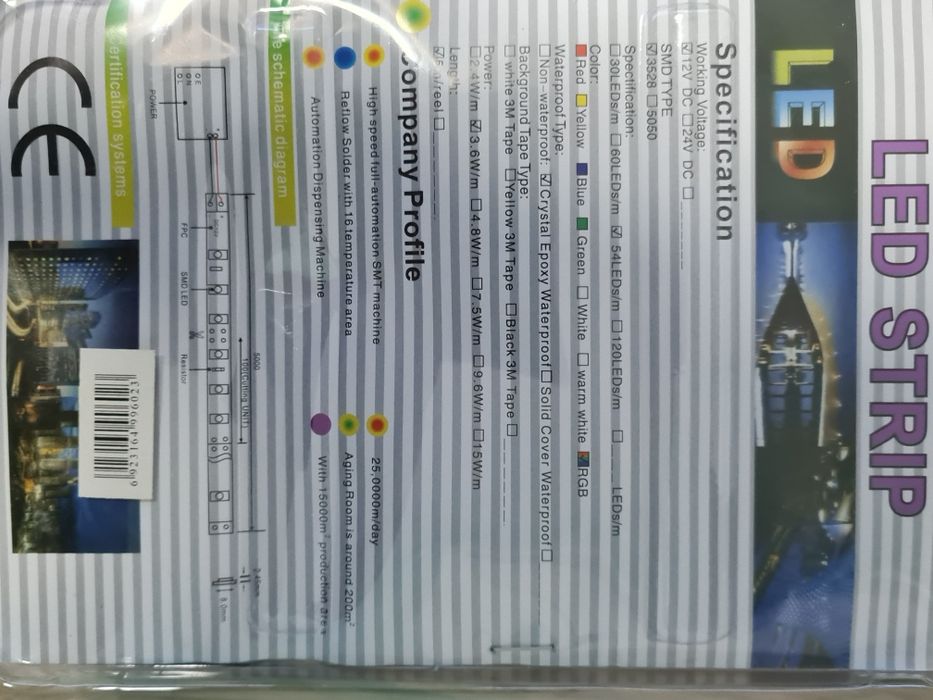 Bandă led rgb 3x 3m