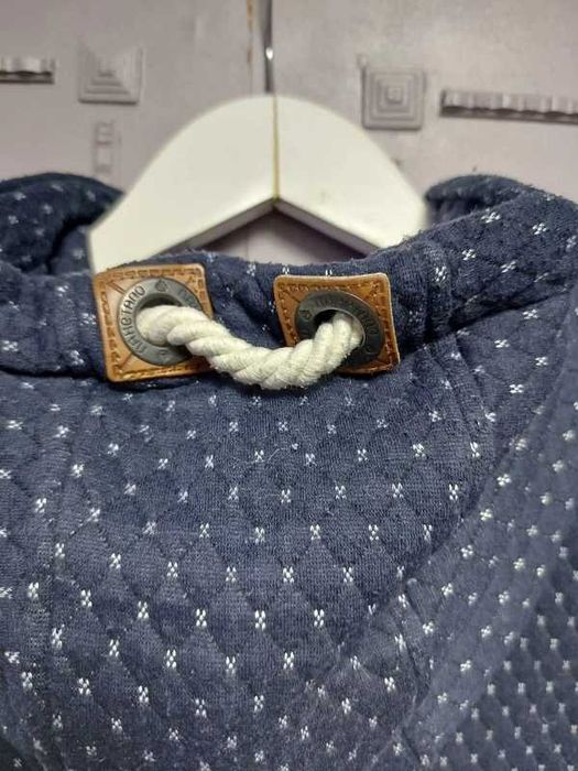 Hanorac Naketano, glugă sal, bleumarin, cu fermoar, mărimea XL