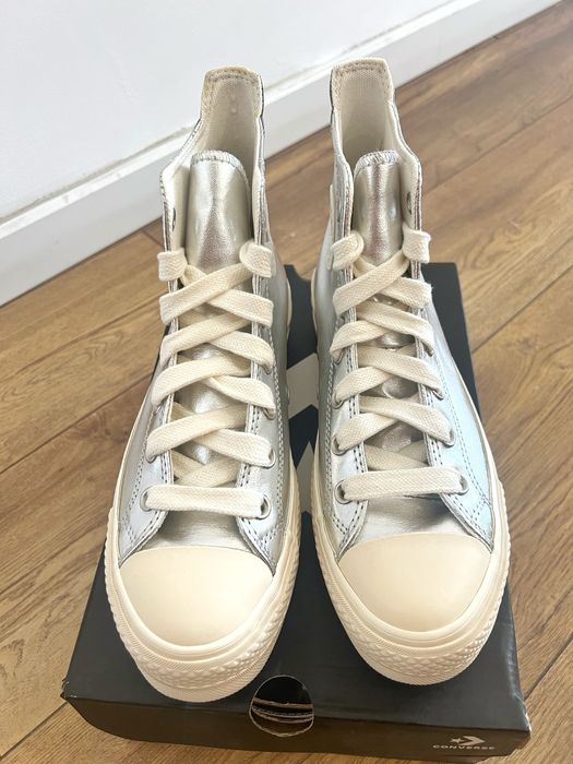 Converse оригинал кеды ботинки конверс серебро