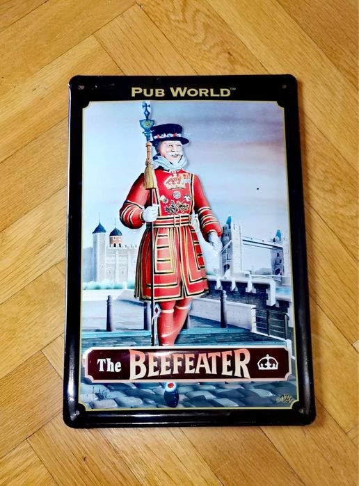 Табела метална знак реклама Джин Бийф Итърс 3D Pub Sign (Beefeater)