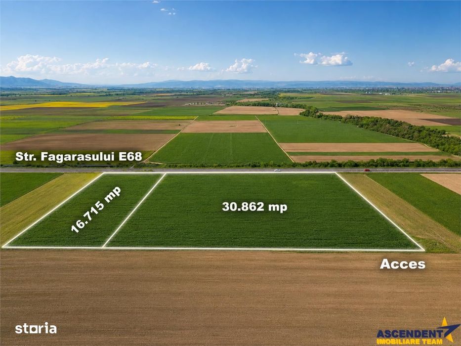 Oportunitate investitie! Teren 47.577 mp, Codlea .-. Ghimbav, pozitie