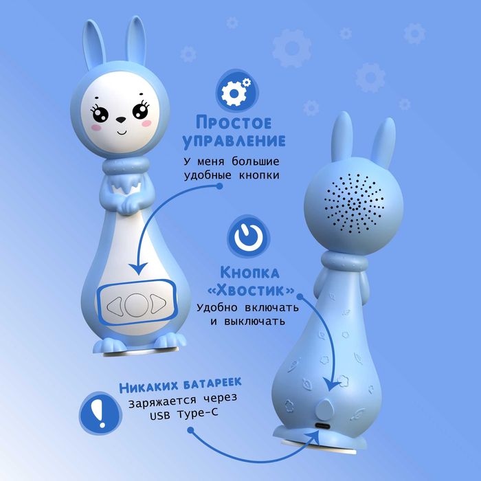 Интерактивная игрушка для детей Зайчик Няня Грызушка