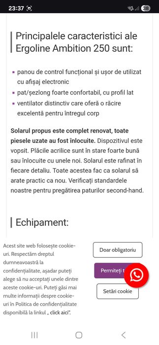 Schimb solar Ergoline Ambition home 250 astept oferte