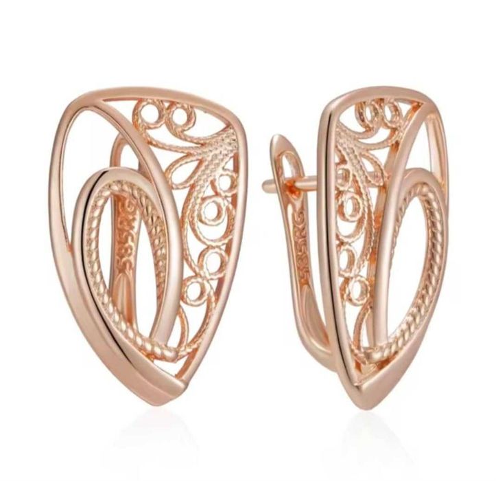 GP120,cercei placati aur 14k,incuietoare sigura,filigranati,noi