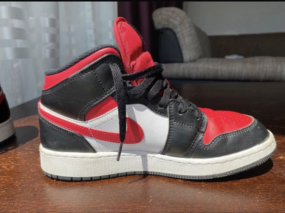 Papuci Air jordan 1 rosii-negrii