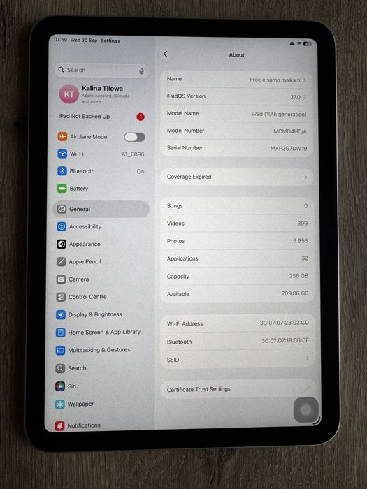 iPad 10 (256GB) Wi-Fi Silver + Apple Pencil 1 + Адаптер + Клавиатура Logitech K380s
