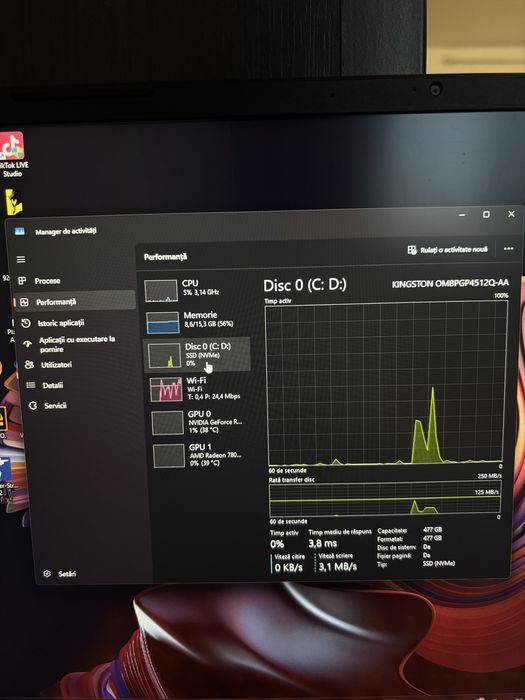 VÂND LAPTOP ACER NITRO V16 RYZEN 7 8845HS 4060 + Controller de ps5 original + casti razer + mouse si tastatura + mousepad