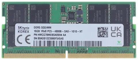 16GB DDR5 So-Dimm 5600/4800MHz