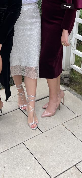 Sandale piele argintii, smiling shoes