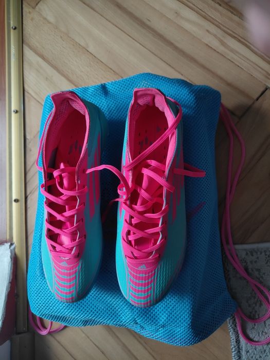 Ghete fotbal Adidas F50 MESSI AQUA/PINK