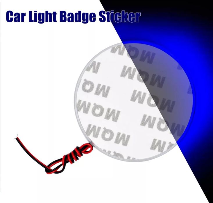 LED  стикер с лого на емблема BMW 82 мм