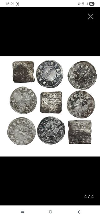 9 monede Argint  Evul Mediu, Franta si Califat Islamic Almohad