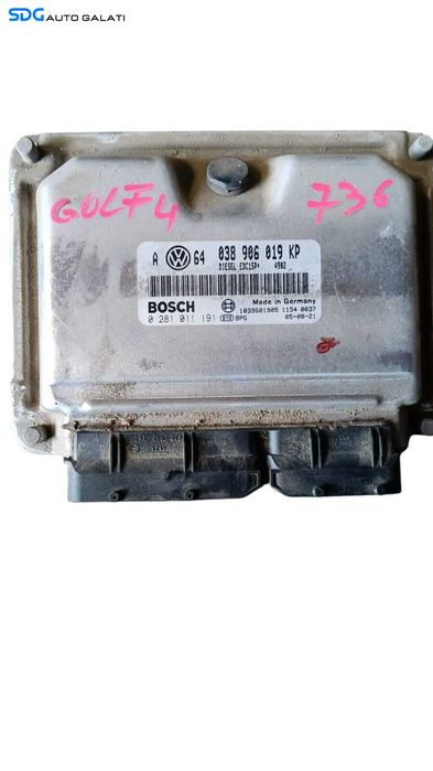 ECU Calculator Motor Volkswagen Bora 1.9 TDI AXR 1999 - 2005 Cod 038906019KP 0281011191 [M8568]