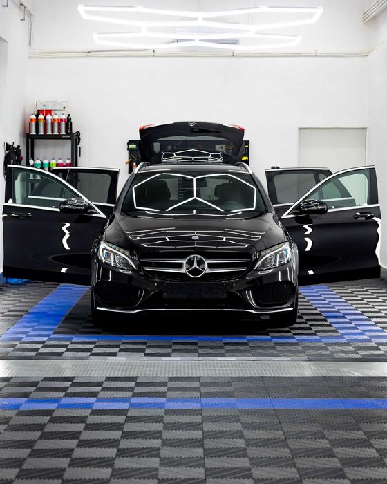 5 Hexagoane LED, tavan sau perete 299 x 208cm, Garaj / Detailing auto