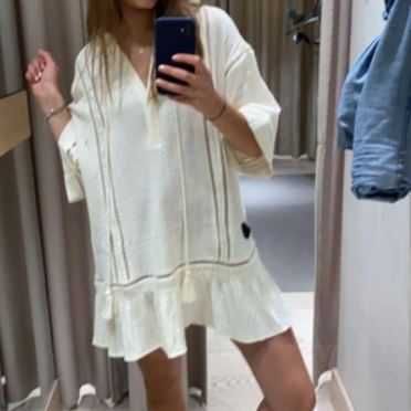 H&M страхотна плажна бохо рокля-туника, размер L