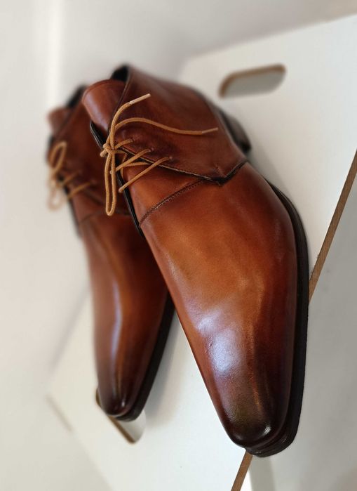 Ghete de lux 43.5 44 GREVE NOI lucrate manual piele natural