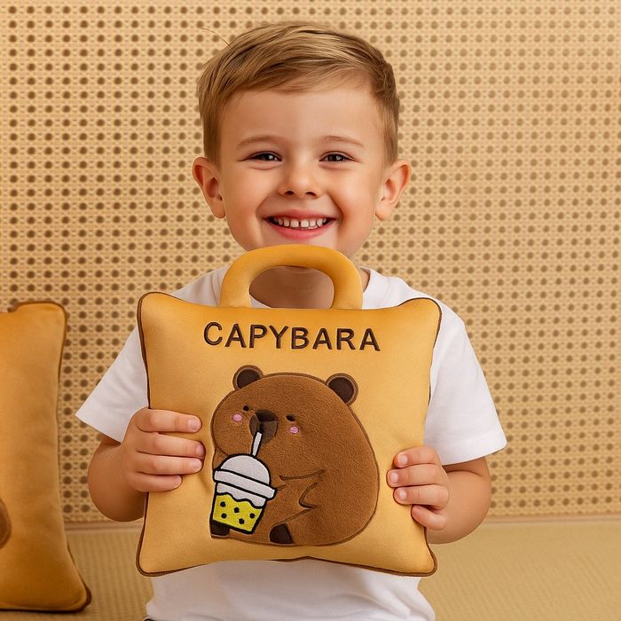 Мека Капибара възглавничка 2в1-играчка и одеало за гушкане