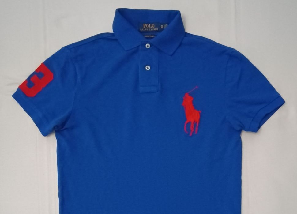 POLO Ralph Lauren Big Pony Polo Shirt оригинална тениска XS памучна синя поло фланелка