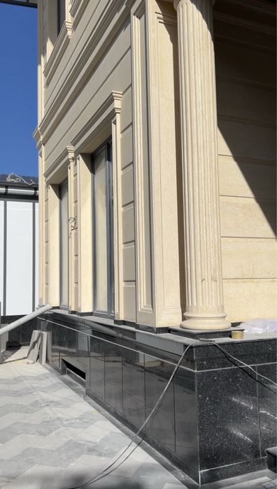 Usta granit travertin , установка гранит травертин балясина