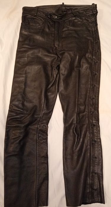 Pantaloni Piele cu șnur (86 cm Talia)