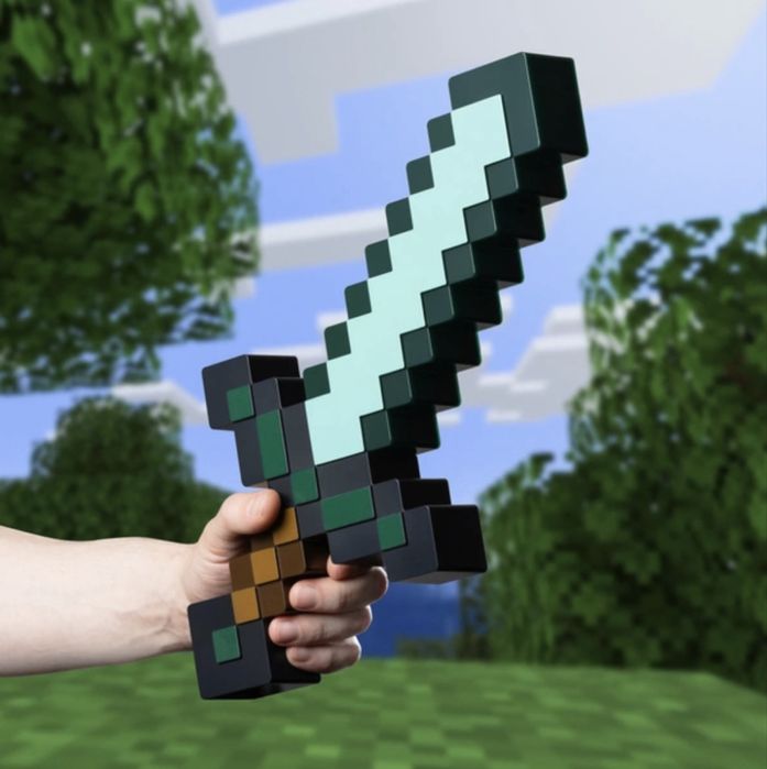Лампа-меч Майнкрафт 40см с USB кабел, Minecraft Диамантен Меч Sword
