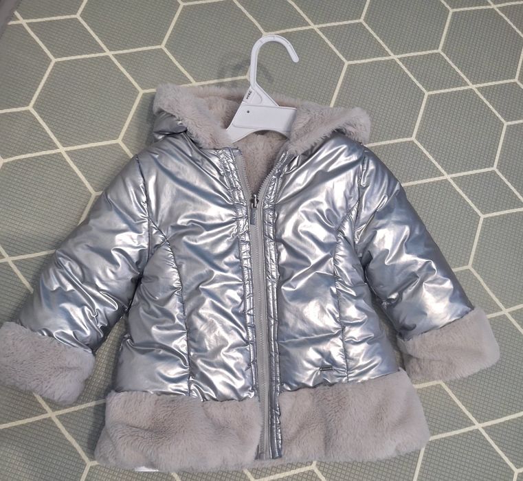 Mayoral - Двустранно яке, сиво металик    86 размер