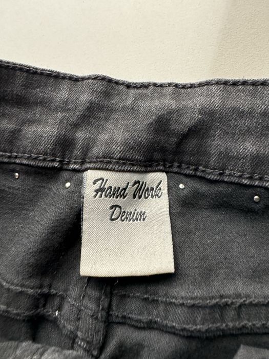 Pantaloni de blug negrii cu tinte