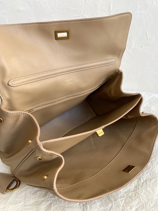 Geanta Balenciaga Rodeo 35cm, milk tea, Premium