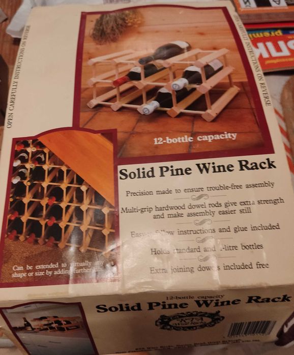 Дървена стойка за 12 бутилки, дървени кутии сет за вино,тирбушони
