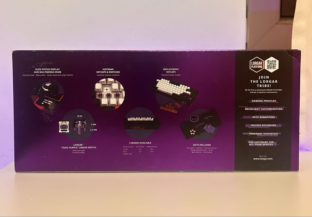 Нова Lorgar KBP7075W гейминг клавиатура