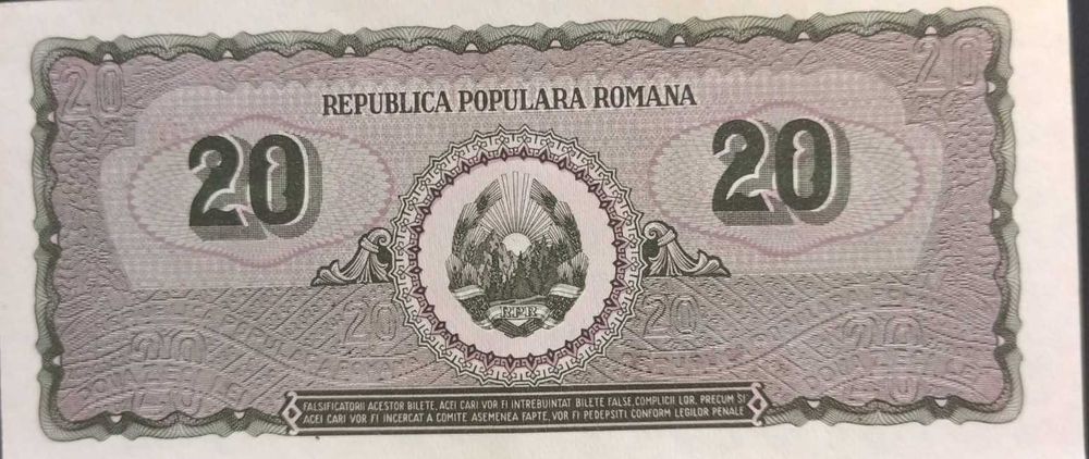 Bancnota 20 Lei 1950
