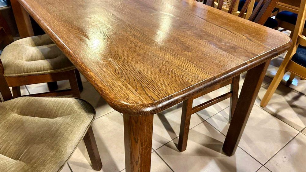 Масивна дъбова маса в комплект с 4 стола Холандия