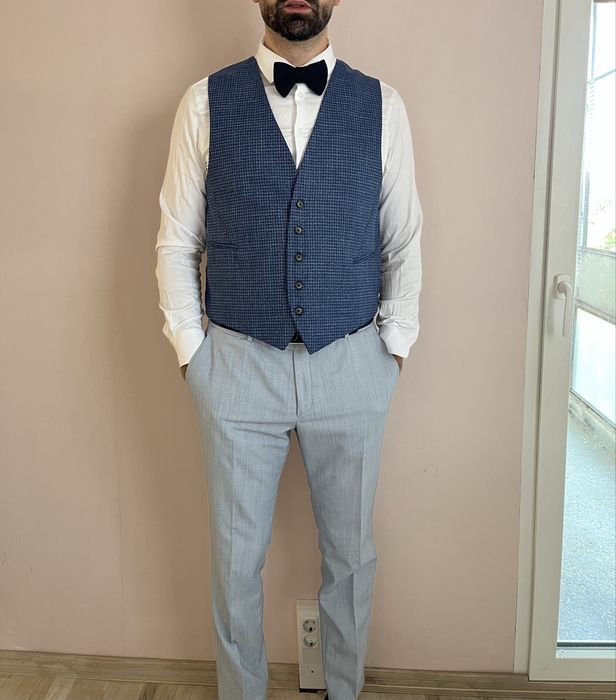 Мъжки костюм slim fit 56 размер