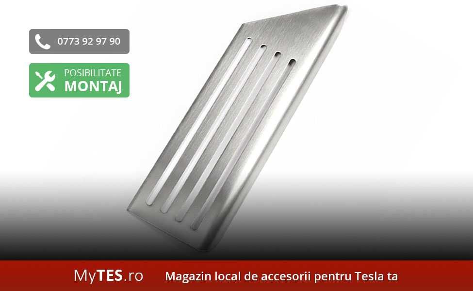 Ornament / protectie inox podea footrest (2 modele) - Tesla Model 3/Y
