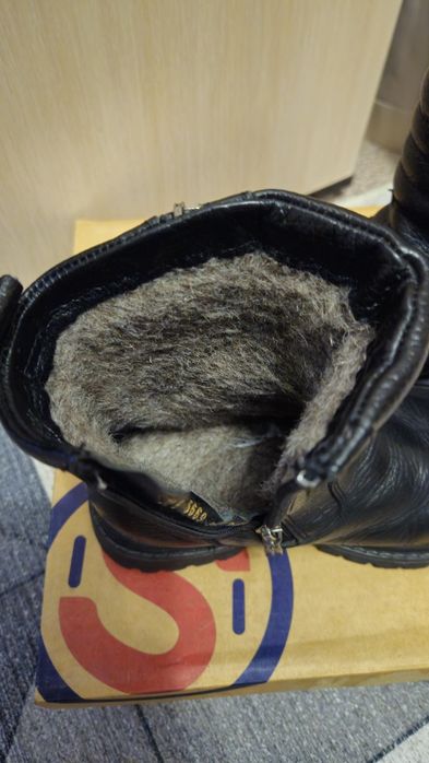 Сапоги зимние кожаные