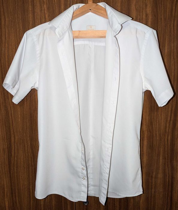 Белая Школьная Рубашка BAGOZZA MILANO с коротким рукавом 41 размер