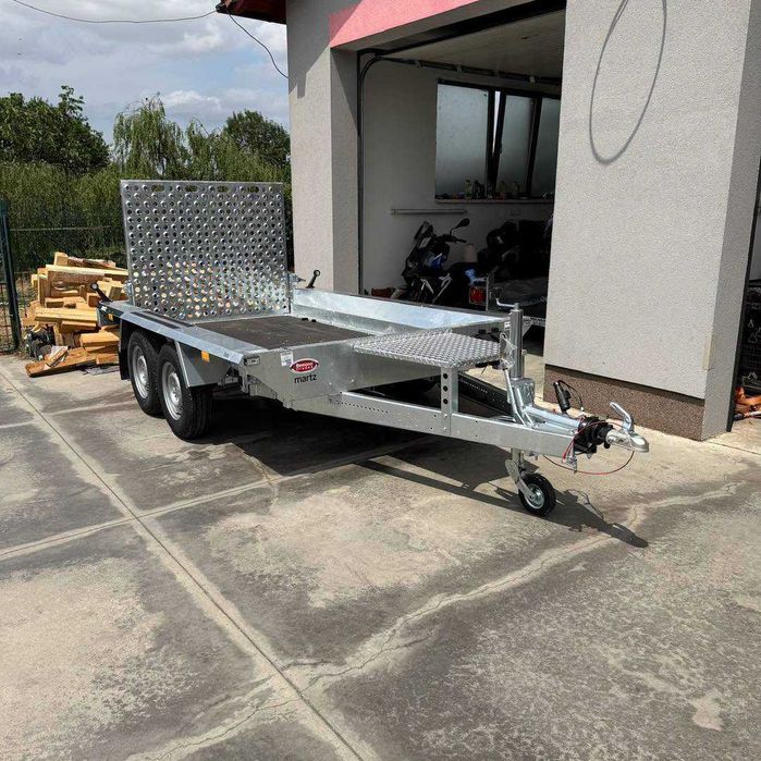 Remorcă utilaje Martz Bau 300/2 dublu ax 2700kg roti 185R14C