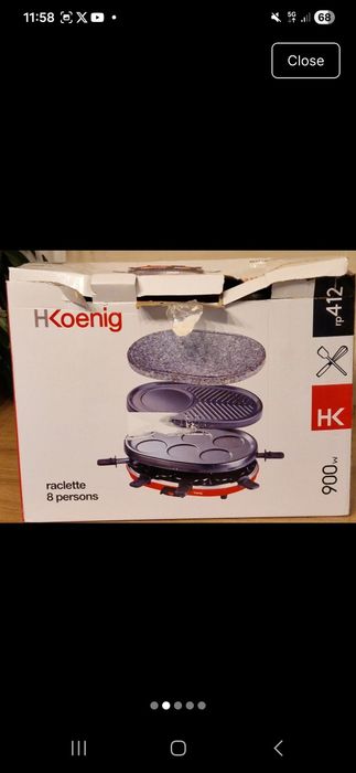 Koenig Raclette 4-în-1 – 8 persoane