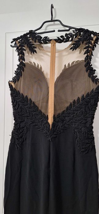 Официална дълга черна рокля