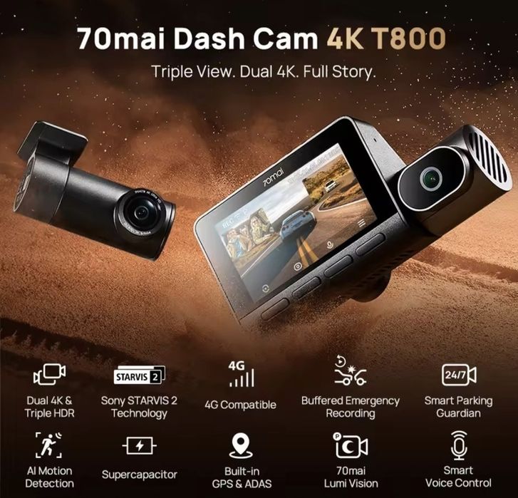 Camera T800 4k 3 canale