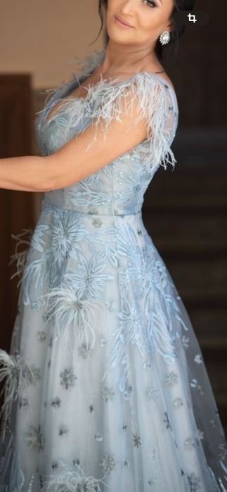 Официална рокля светло син цвят