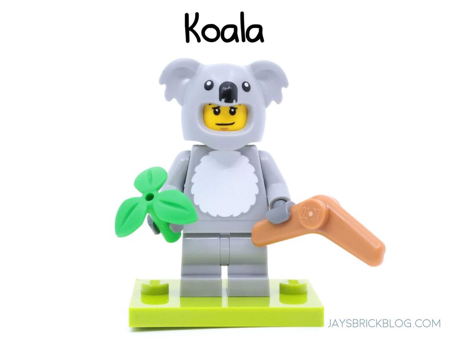 Minifigurine LEGO:  2. Fluffy Cat Costume; 6. Koala Costume