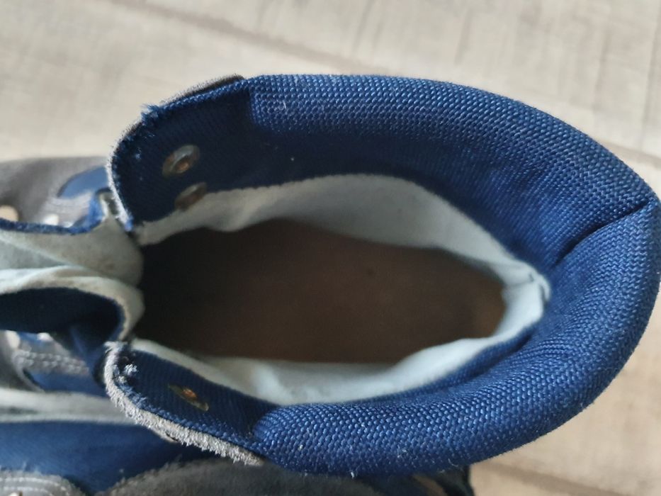 Bocanci 42 sau 43 cu talpic de 27,5cm, toamna primavara piele cu panza