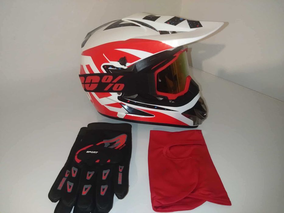 Casti moto off road/atv/enduro +Ochelari+Manusi +cagula
