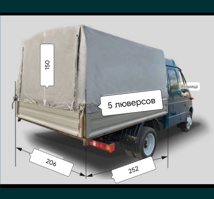 Тент на газель-33023 (Новый Фермер)