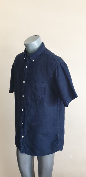 Gant 100% Len / Regular  Fit Mens Size L ОРИГИНАЛ! Мъжка Ленена Риза!