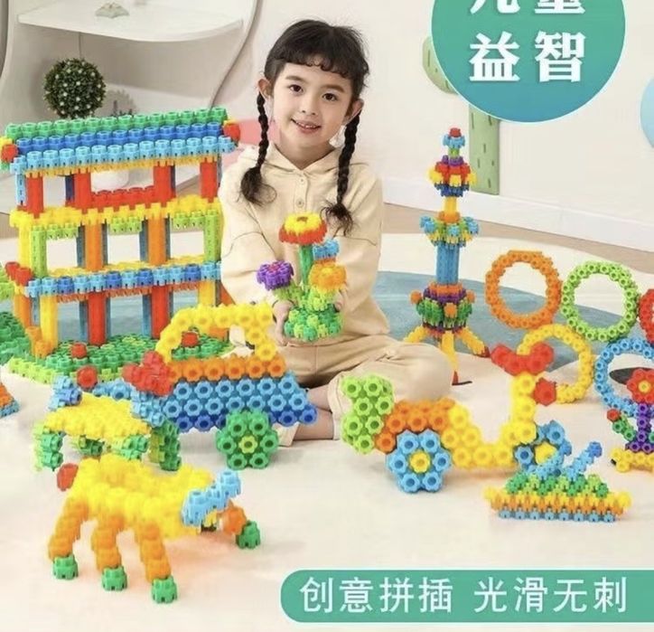 Шесть рогов, строительные блоки, пластик .лего.конструктор