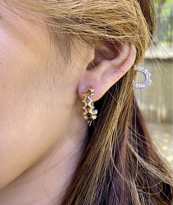 Золотые серьги 585 | 3,51 гр. Шипы