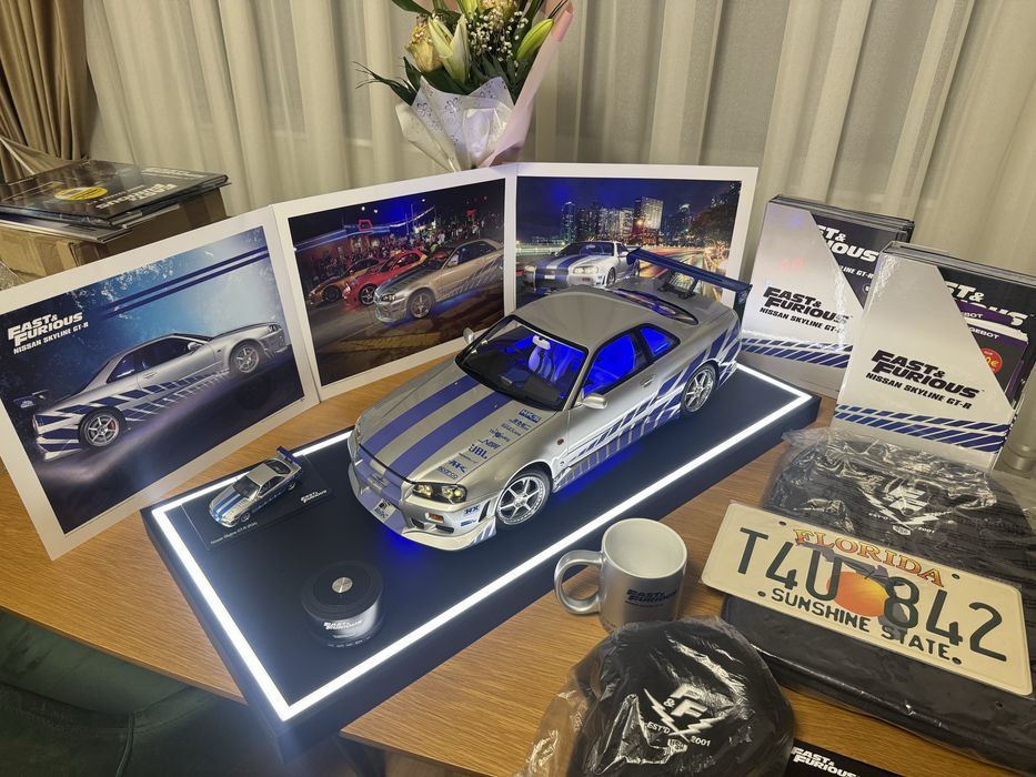 DeAgostini Nissan Skyline R34 GT-R 1:8 Fast and Furious Fanhom macheta