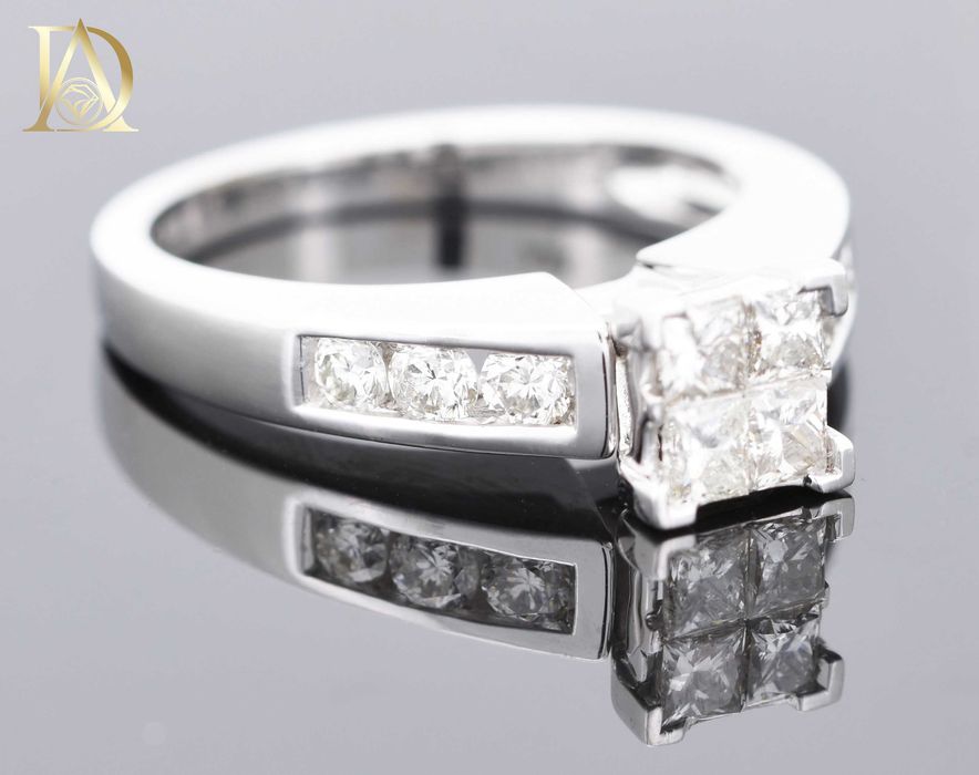 Нов Златен Пръстен с 1.04кт Естествени Диаманти